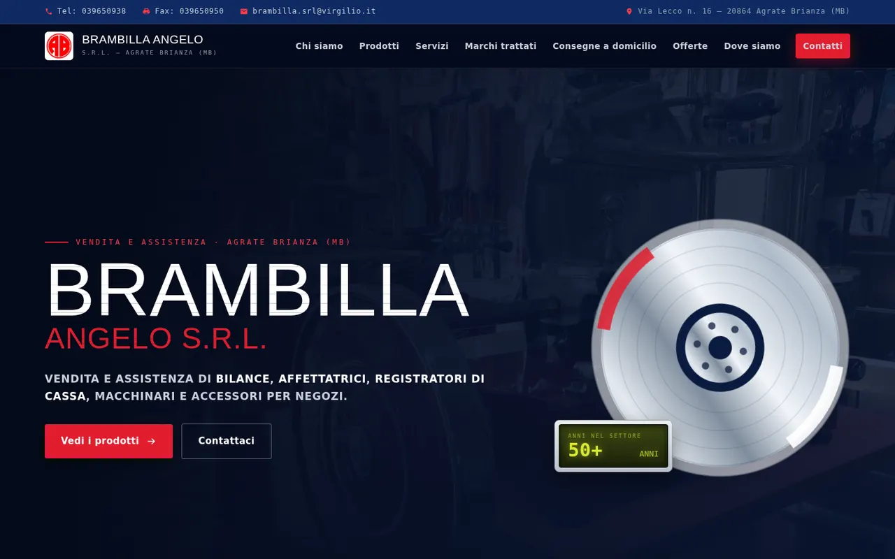 Brambilla Angelo s.r.l.: il titolo, la lama dell'affettatrice e il display 50+ anni nel settore